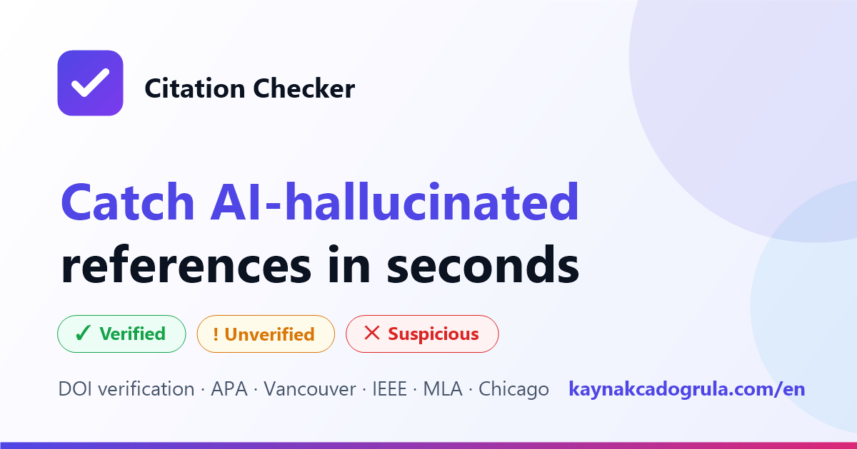 How to Check References in a Thesis or Paper — Citation Checker